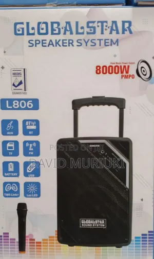 New Globalstar Portable Club 12 Inches Trolley Portable Speakers