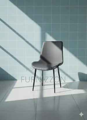Dark Grey Padded Dining Chair – Modern Comfort