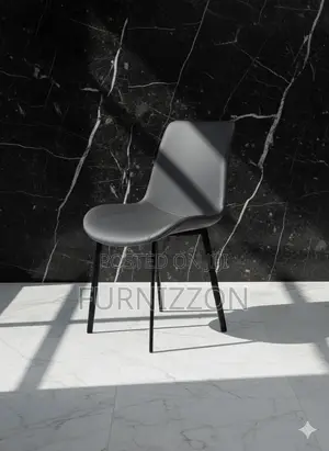 Ergonomic Dark Grey Padded Dining Chair