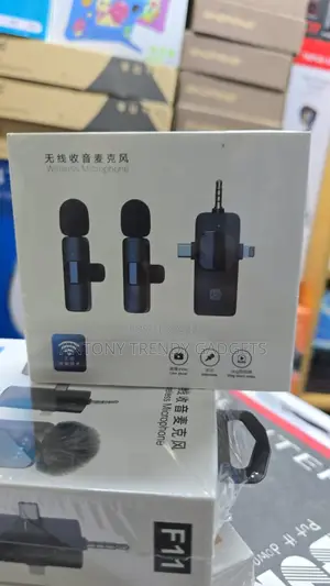  Wireless Lavalier Microphone Dual Mic Noise Cancel