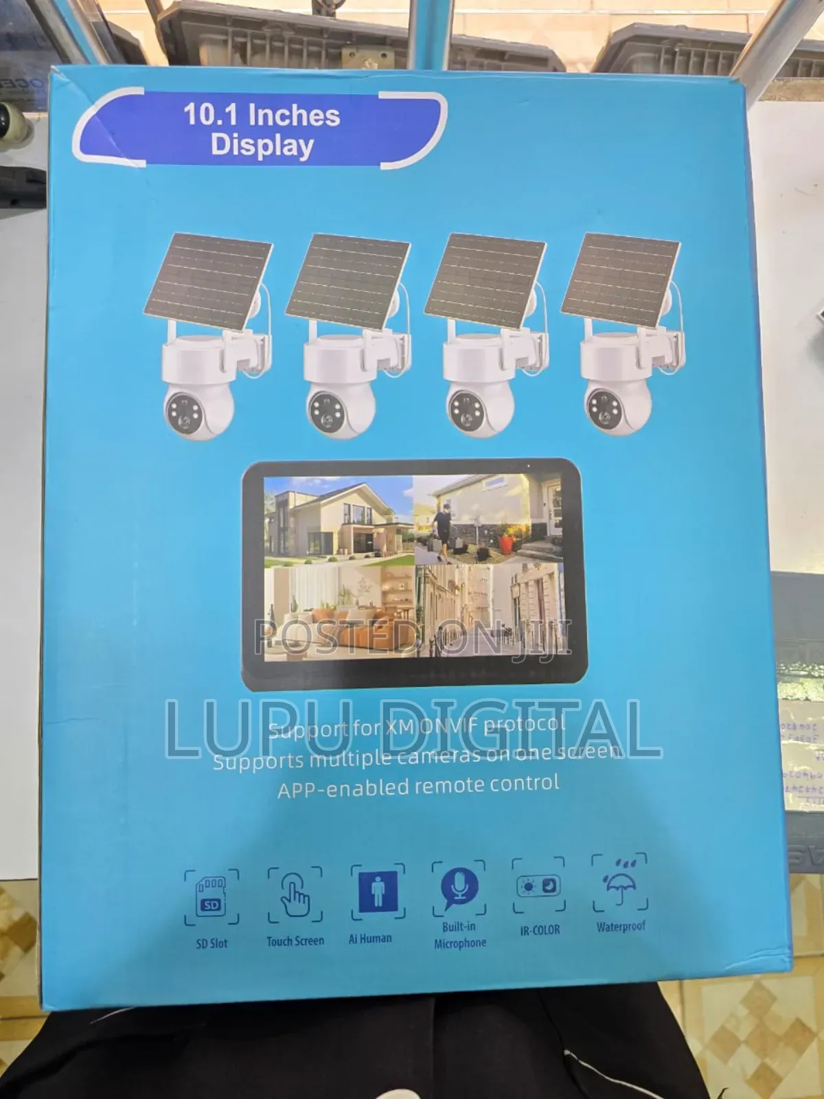 NVR 9208vt 4 Lens Solar Camera + 10.1 Inch Screen (Touch Screen)