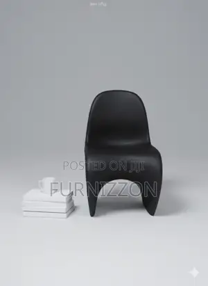 Sleek Black Modern Plastic Stool