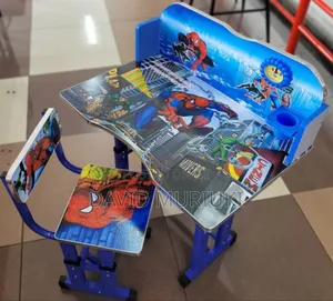 Spider Man Blue Executive Adjustable Kids Study Tables Desk