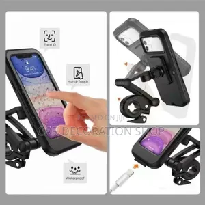 Bicycle Waterproof Phone Holder Handlebar Mount Universal Phone Clamp
