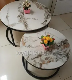 Very Big Modern Luxury Pure Marble Top Nesting Coffee Tables