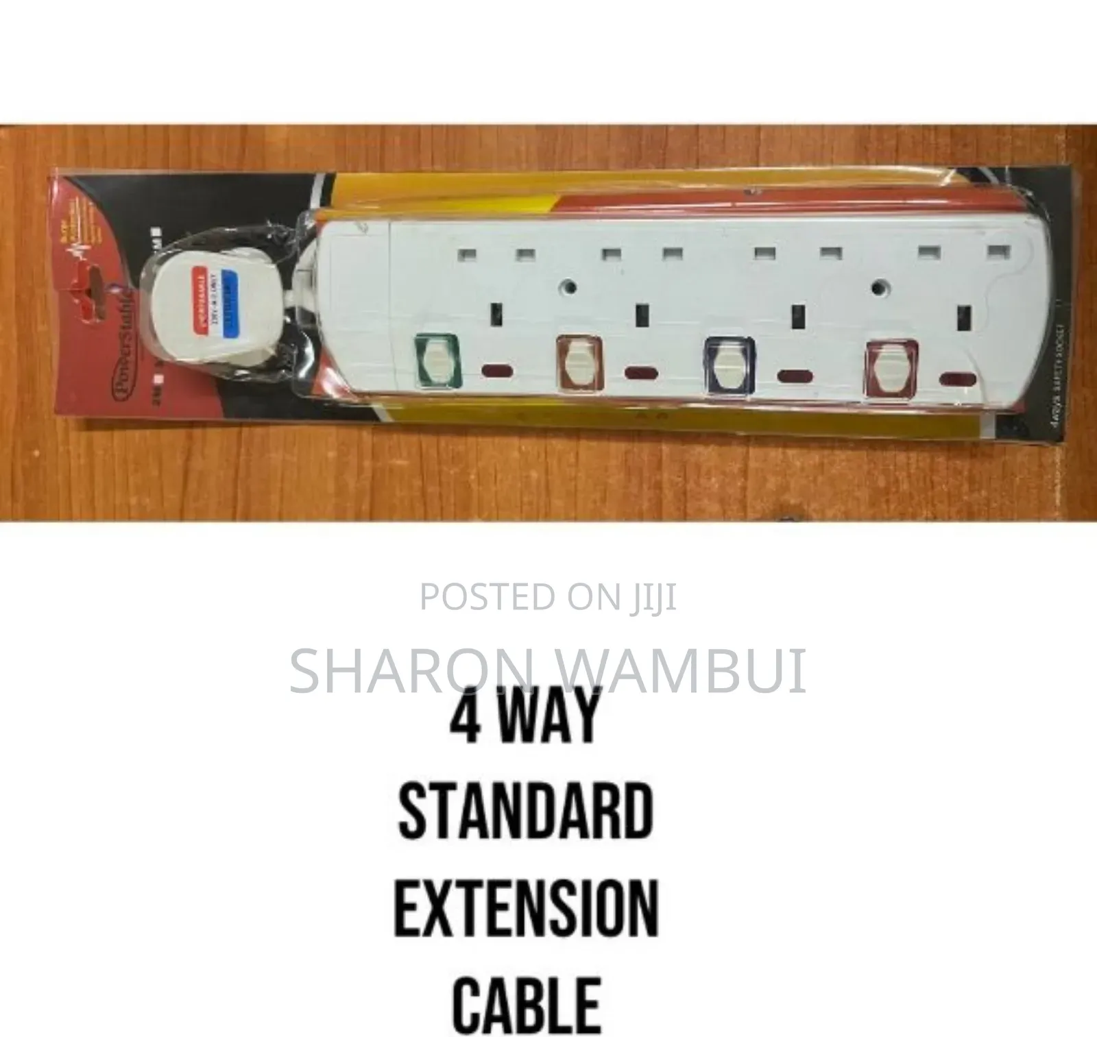 New 4 Way Standard Universal Socket Extension Cable/Standard Cable