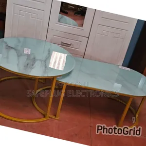 Modern White Marble Nesting Coffee Table – Space-Saving Design"