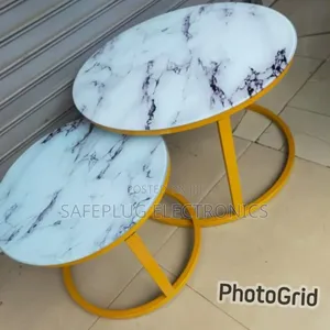 White Marble Nesting Coffee Table – Glamorous Glass Effect"