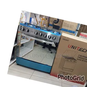 60*80 Unitech 5 Burner Freestanding Full Gas Cooker