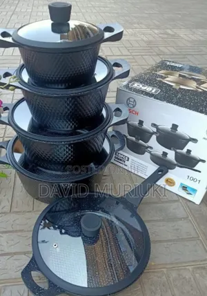 Bosch 11pc Cookware With Silicone Lid Covers Small Diamonds Textures