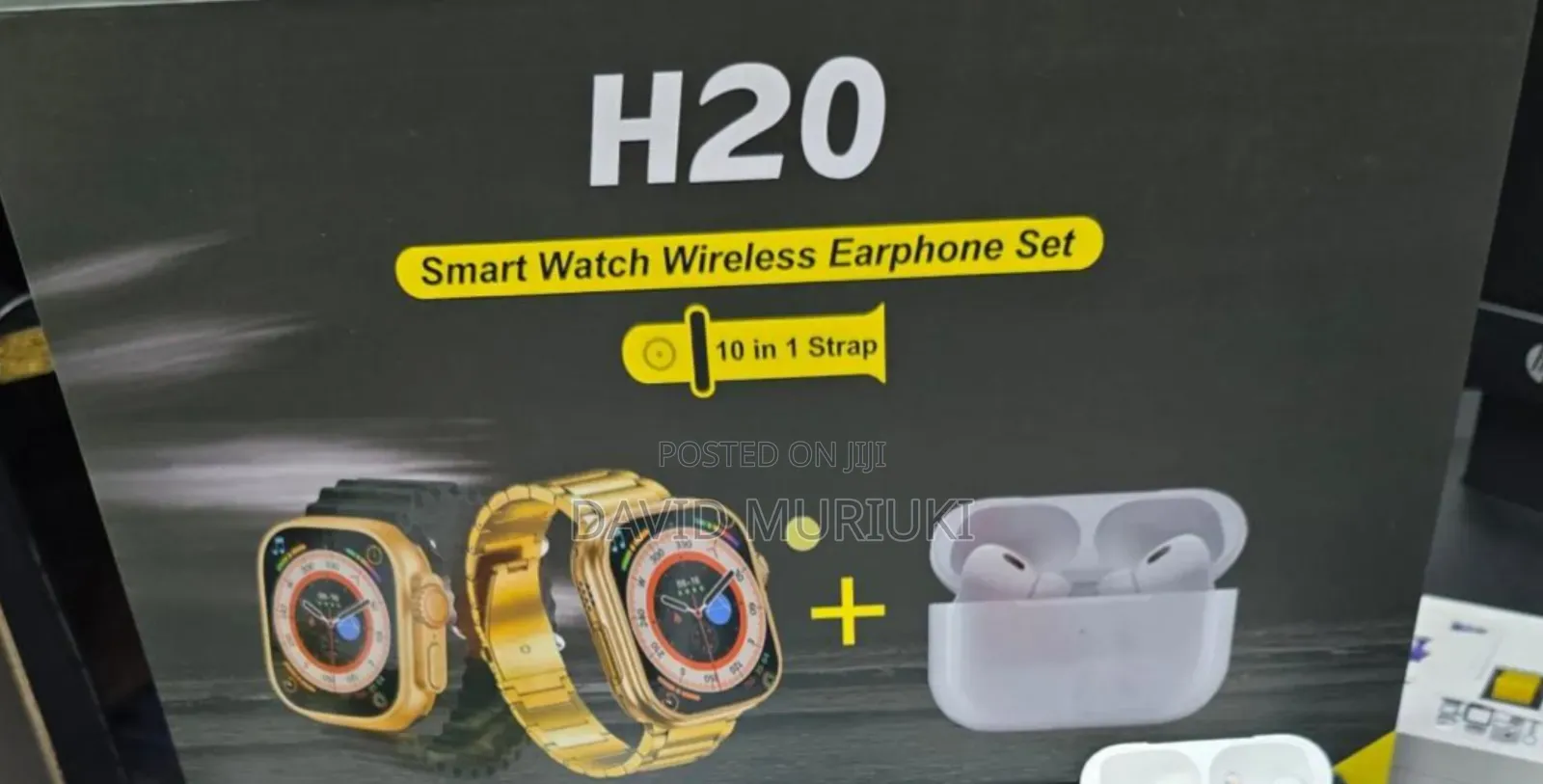H20 Ultra Smart Watches With Bluetooth Wireless Earphones