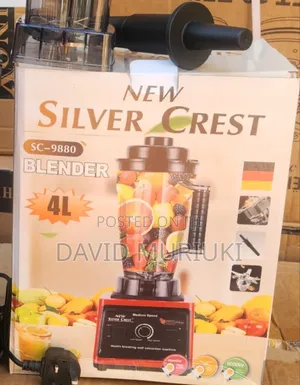 8000 Watts Silver Crest Commercial Blender 2in1 Blender With 4l Litre