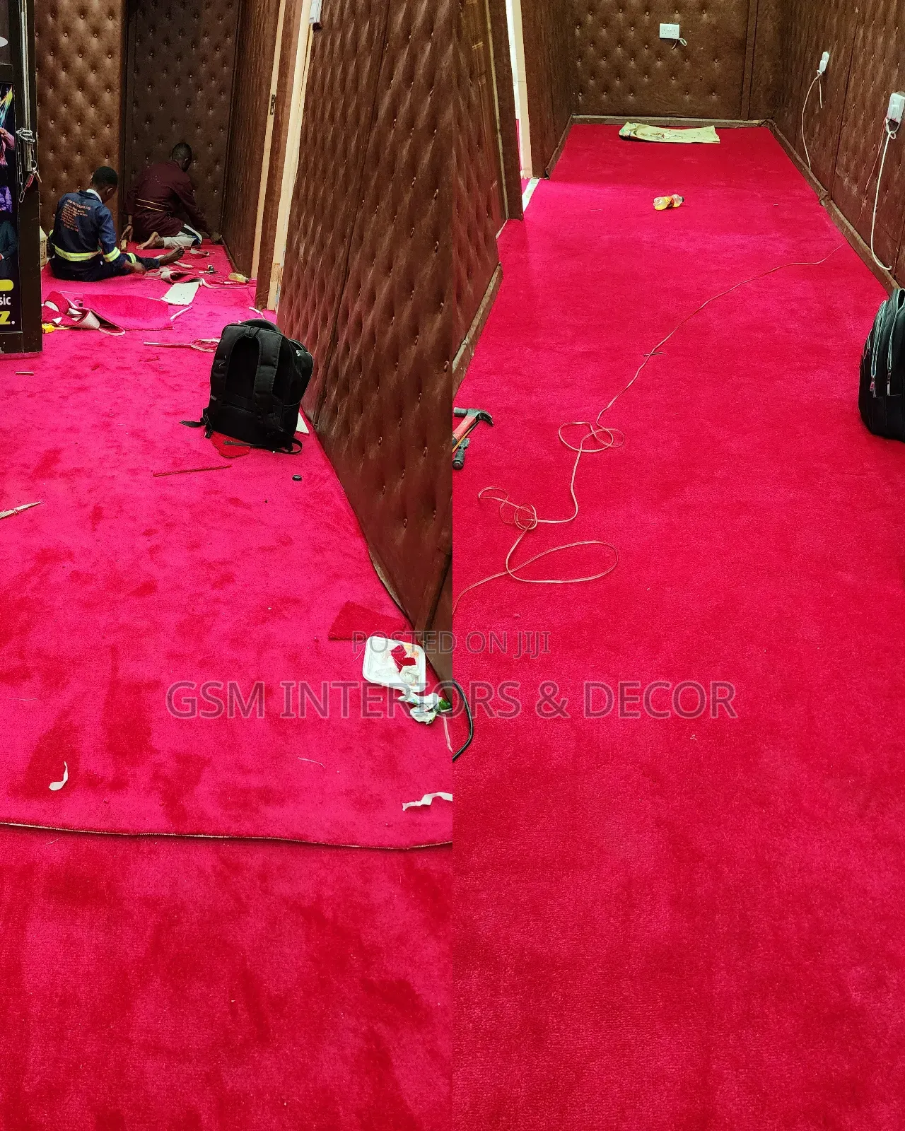 Hallway Rediwne Wall to Wall Carpets in Lily Red
