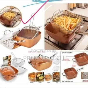 Copper Pan With Deep Frying Mesh