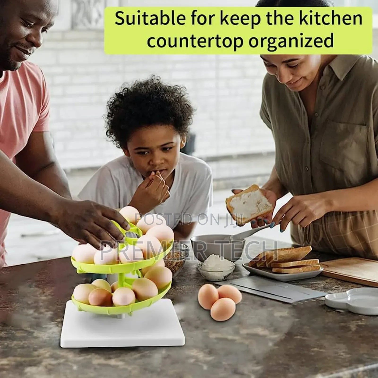 *Sliding Spiral Egg Holder / Fruit Holder for About 20 Eggs