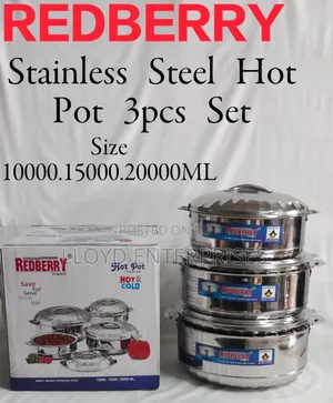 Redberry Stainless Steel Hotpots 3pcs(10l , 15l, 20l)