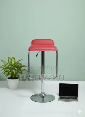 Ergonomic Red Lift Rotating Cafe Bar Stool