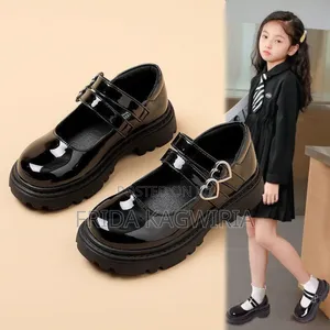 Girls Wetlook School Shoes From Size 26 _36