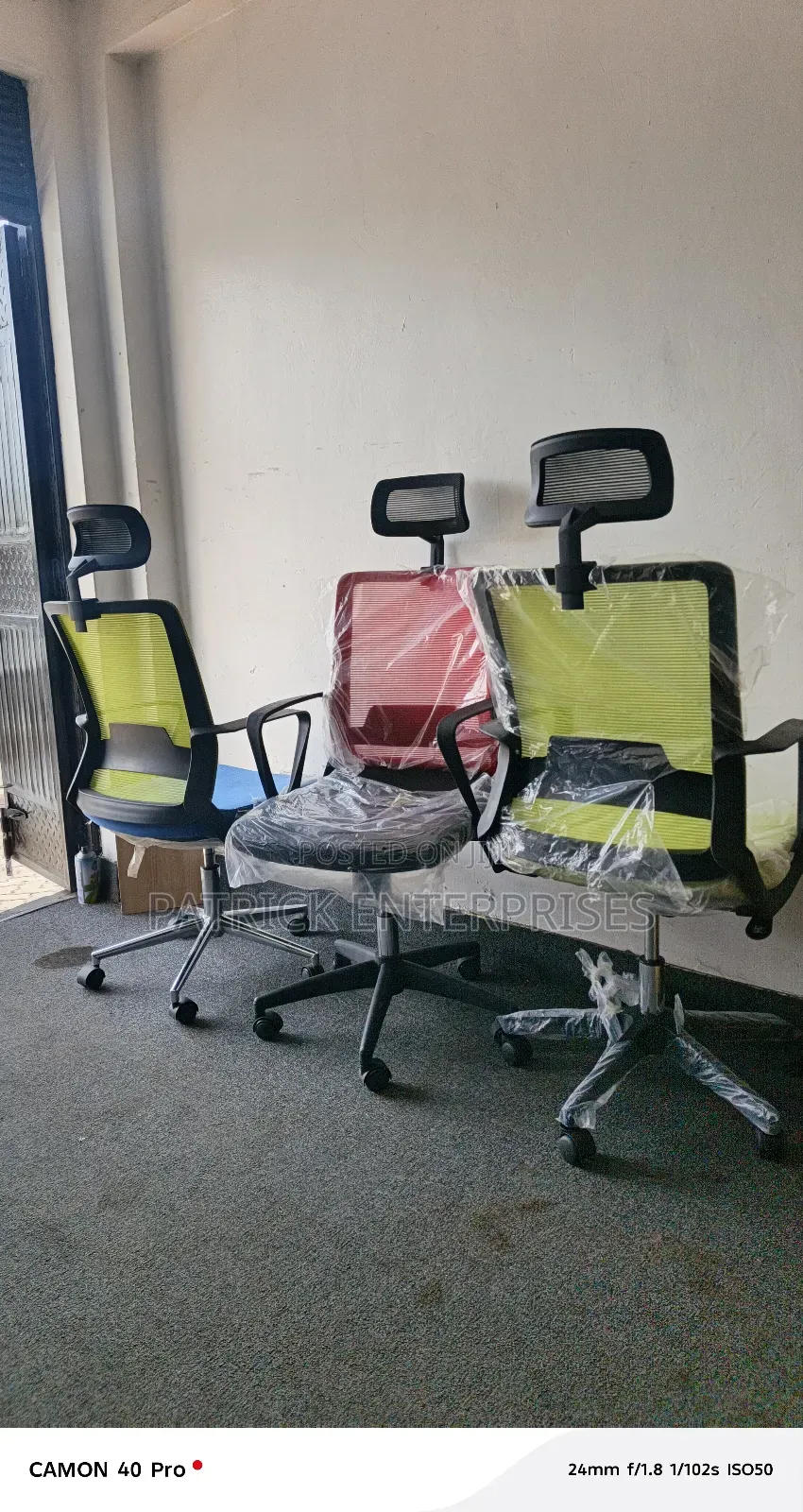 Ergonomic High Back Office Colored Chairs Available