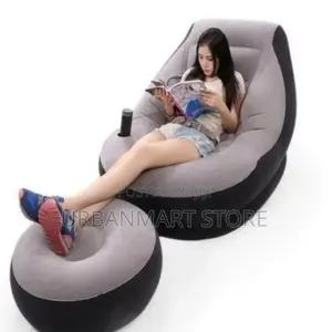 Extra Large Inflatable Lounge Chair With Footrest Includes Pump