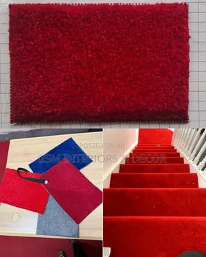 Thick Red Catpets. For Ffice and Boardrooms
