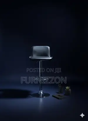 Ergonomic Black Plastic Backrest Stool