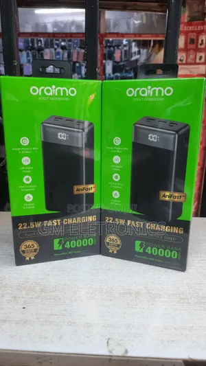 Original Oraimo 40000mah Opb-7400q Portable Power Bank-4 Output.