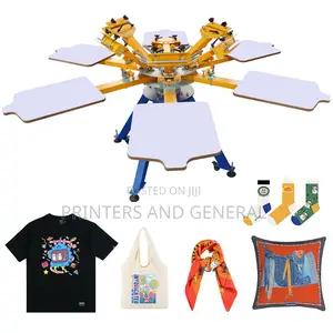 6-Color 6-Station Screen Printing Machine, T-Shirt Printing
