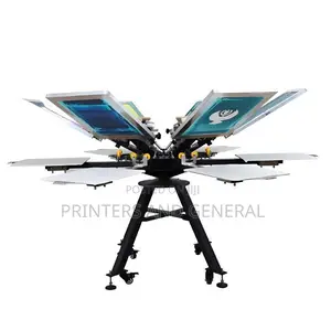 6 Color 6 Station Manual Silk Screen Printer Machine