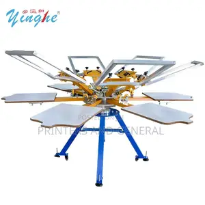 Yinghe Brand Manual Screen Printing Machine 6 Station 6 Colors