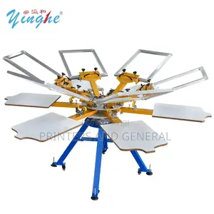 Yinghe 6-Stations Manual Textile Carousel Screen Printer 6colors