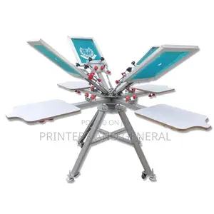Easy Adjusting 4 Colors Fabric Carousel 4 Station Diy Screen Printer