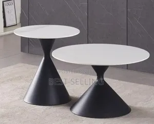 White Round Bottomed Coffee Table
