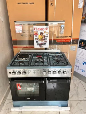Mika Cooker 60 by 90 4 Gas Jet Burners (1 Wok)+1 Plate Electric Oven