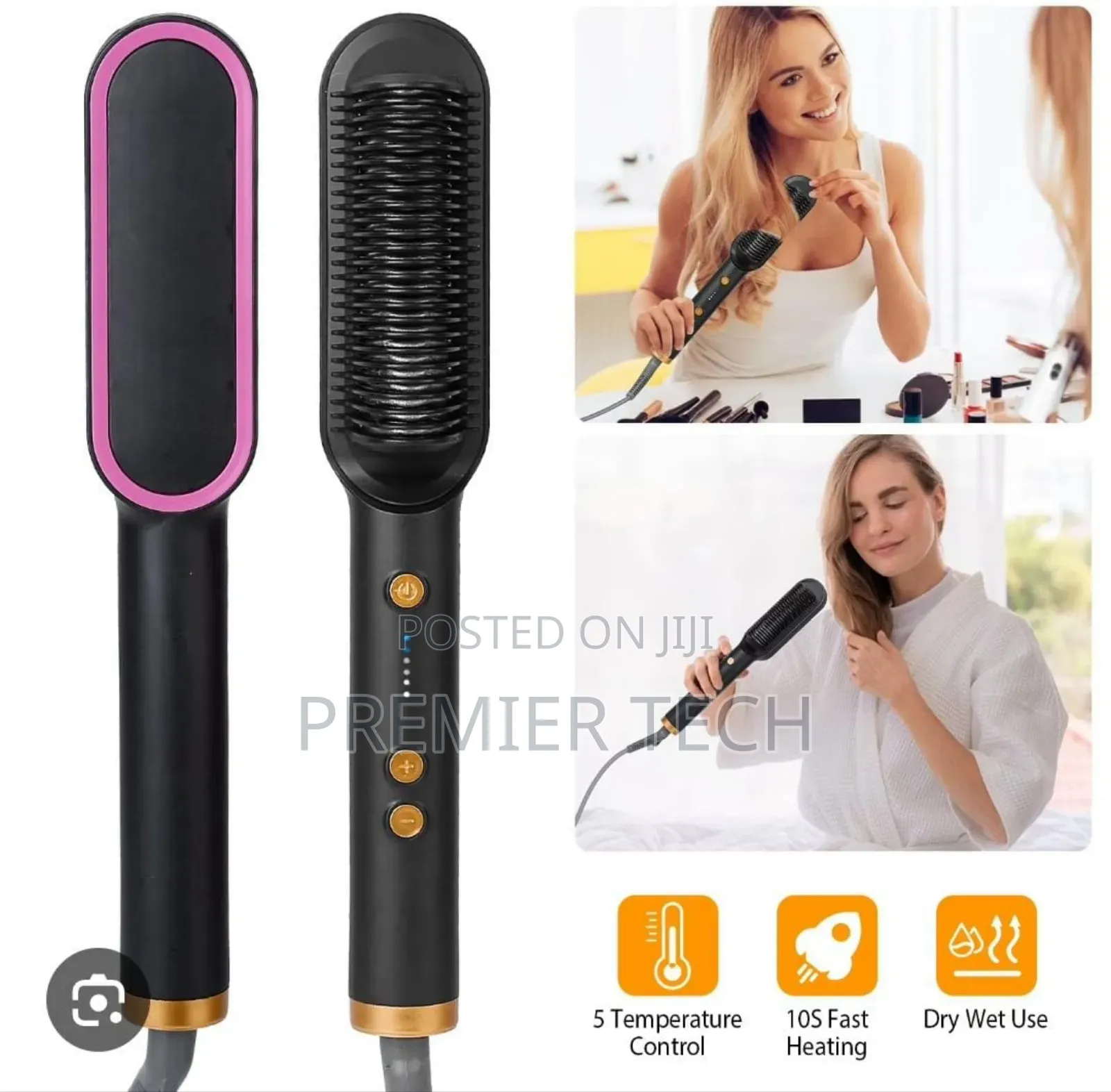 *Electric Hair Straight Comb With Temperature Control