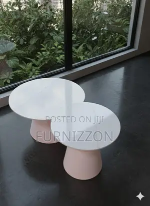 Marble Round Coffee Table Set – Durable Stylish
