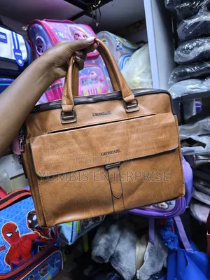 Light Brown Leather Laptop!Documents Bags