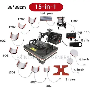 Combo Heat Sublimation Transfer Machine 15 in 1 Heat Press Machines