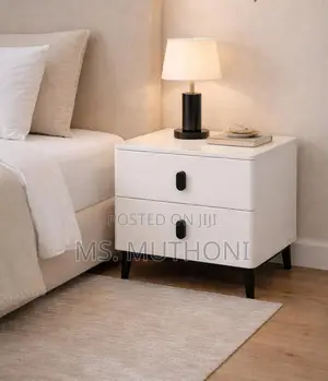 Nordic Luxury Double Drawer Bedside / Nightstand