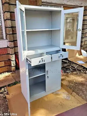 Secure Half Glass Office Cabinet for Files Documents