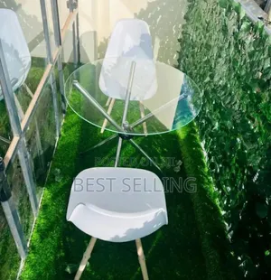 Presented White and Clear Outdoor Set