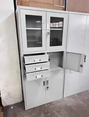 Secure Office Filing Cabinet With Integrated Safe