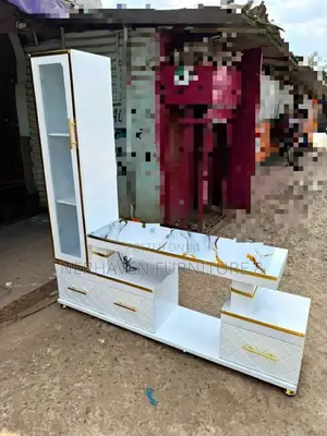 Tv Stand With Side Attached Cabinet – Modern Storage Design