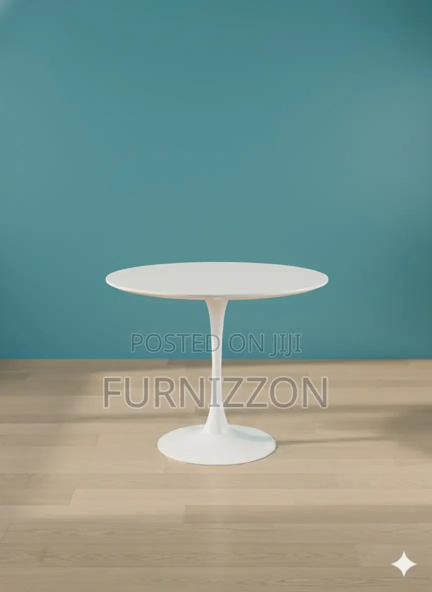 Marble Round Table With Metallic Stand