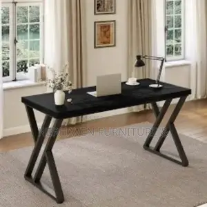 Modern Office Study Table – Sturdy Metallic Design