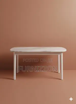 Modern White Marble Top Dining Table