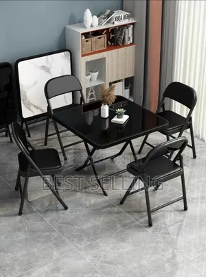 Best Matched Black Folderable Table and Chair