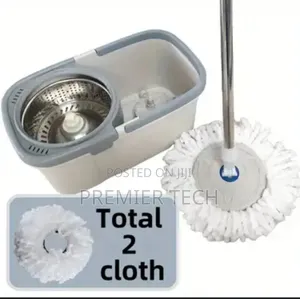 *Fashion Rotary Mop 17l Bucket, 112cm Mop, 2 Rags