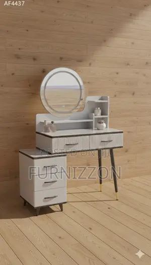 Premium Dressing Table With Side Storage Cabinet