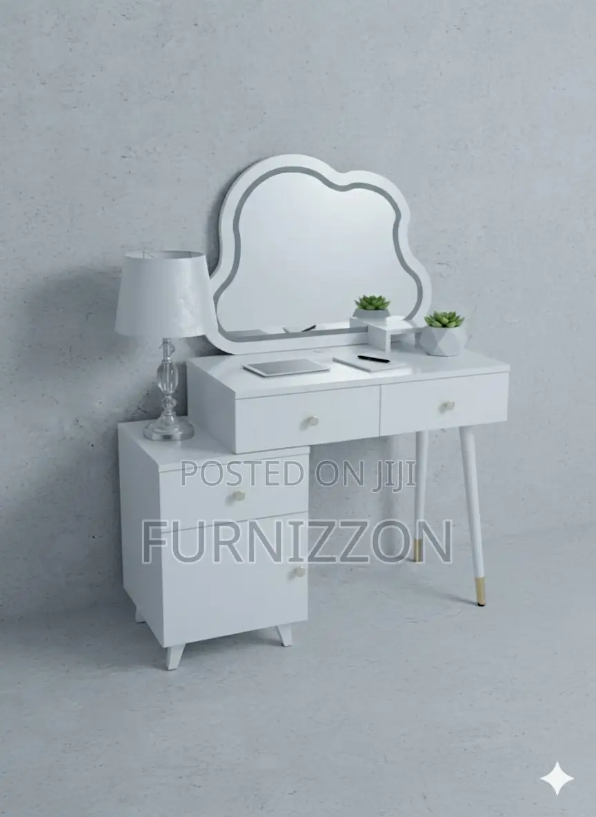 Functional Bedroom Dressing Table With Side Cabinet